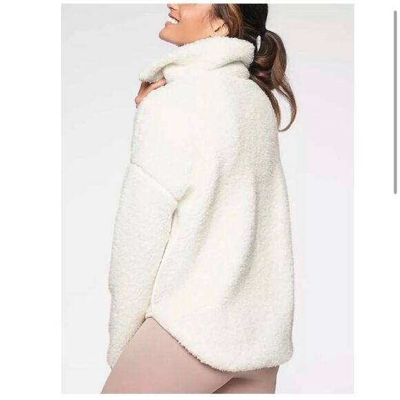 athleta •nirvana sherpa fur reversible quarter zip small - Picture 2 of 7